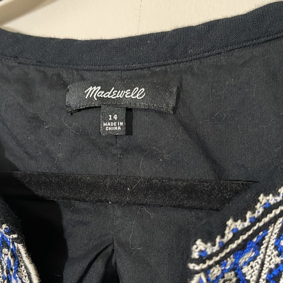 Madewell Bohemian Sleeveless Navy Blue Dress cotton size XL - Picture 2 of 9